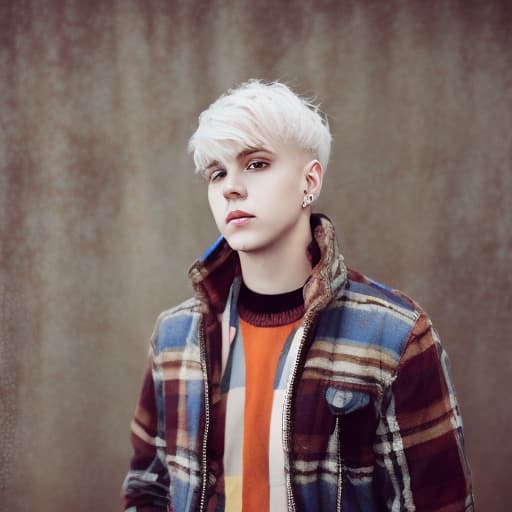 portrait+ style russian homosexual queer emo blonde very cute dude face