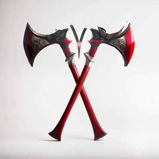  Crossed axes of red color on a white background hyperrealistic, full body, detailed clothing, highly detailed, cinematic lighting, stunningly beautiful, intricate, sharp focus, f/1. 8, 85mm, (centered image composition), (professionally color graded), ((bright soft diffused light)), volumetric fog, trending on instagram, trending on tumblr, HDR 4K, 8K