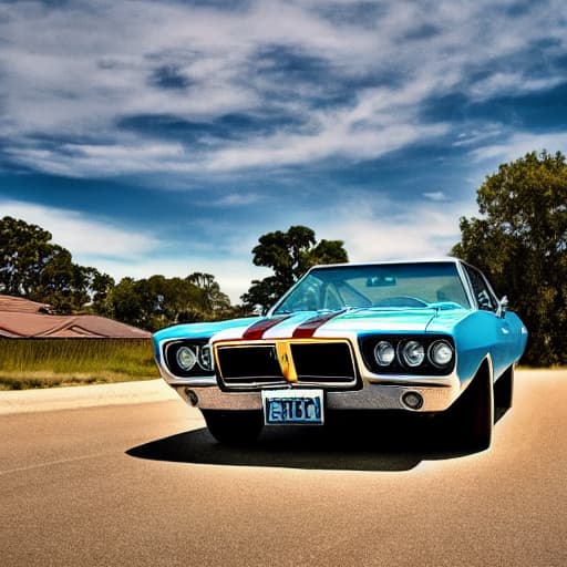  gto Monaro hyperrealistic, full body, detailed clothing, highly detailed, cinematic lighting, stunningly beautiful, intricate, sharp focus, f/1. 8, 85mm, (centered image composition), (professionally color graded), ((bright soft diffused light)), volumetric fog, trending on instagram, trending on tumblr, HDR 4K, 8K