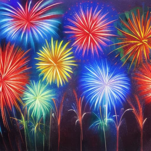  painting of fireworks