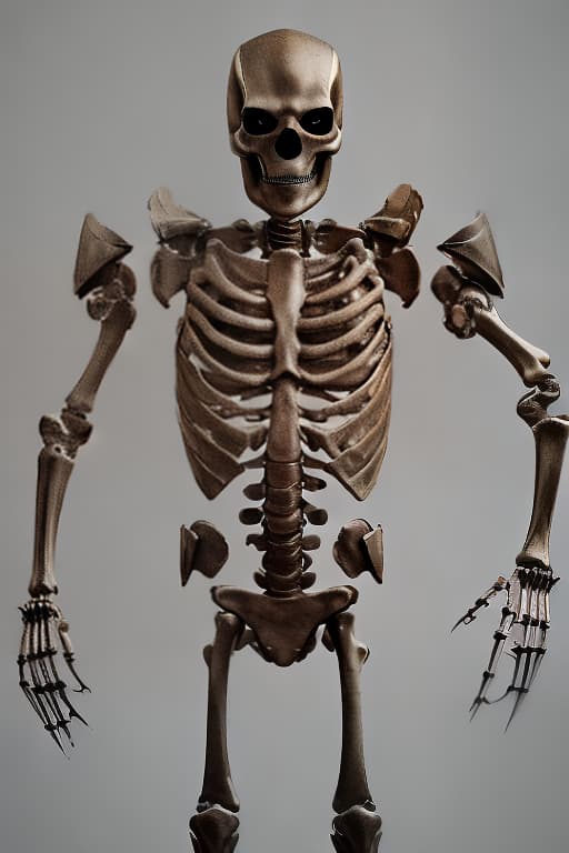 redshift style Skeleton wearing a full suit of knight armour