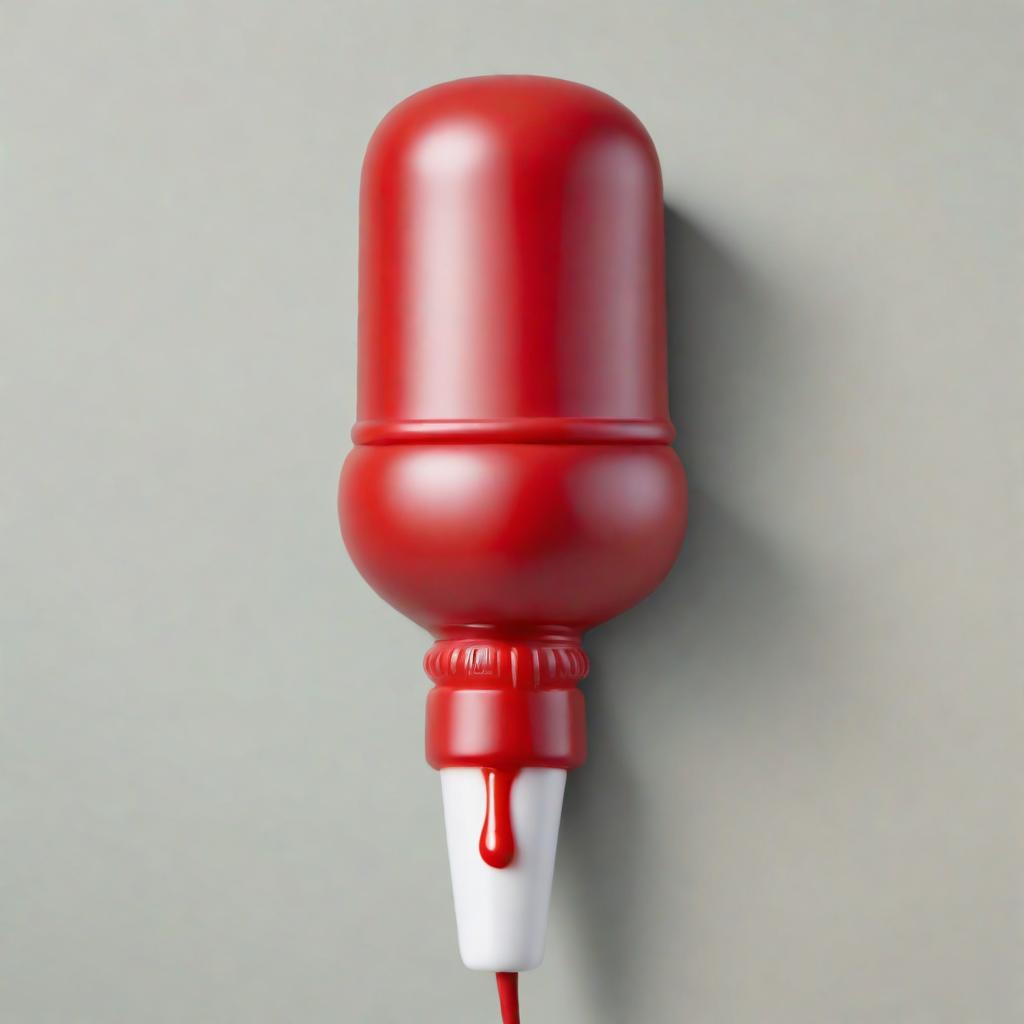  a mic shaped like a ketchup bottle