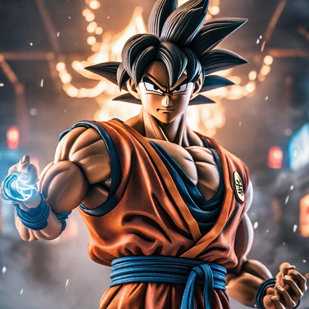  Goku luffy hyperrealistic, full body, detailed clothing, highly detailed, cinematic lighting, stunningly beautiful, intricate, sharp focus, f/1. 8, 85mm, (centered image composition), (professionally color graded), ((bright soft diffused light)), volumetric fog, trending on instagram, trending on tumblr, HDR 4K, 8K