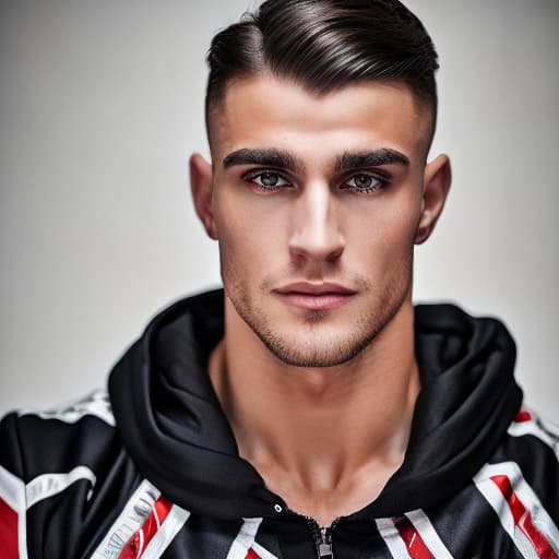 portrait+ style Russian queer IFBB hunk dude face