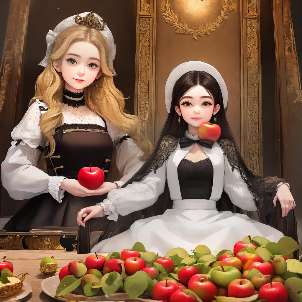  Masterpiece, best quality, girl with apple
