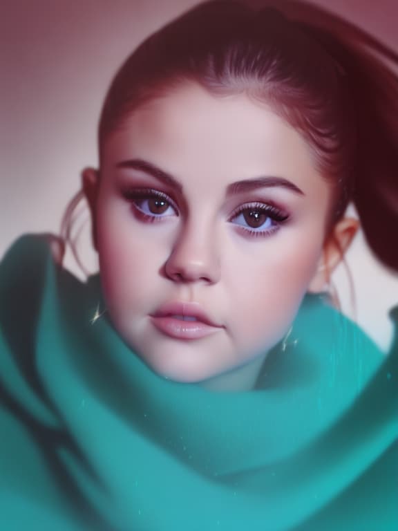 portrait+ style this image but with Selena Gomez face