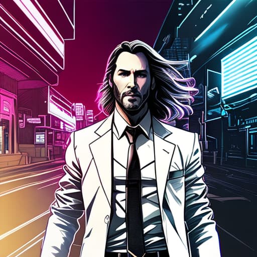 nvinkpunk Keanu Reeves as John Constantine blond hair with white shirt and beige coat Full body in 4K Ultra HD wallpaper hyperrealistic, full body, detailed clothing, highly detailed, cinematic lighting, stunningly beautiful, intricate, sharp focus, f/1. 8, 85mm, (centered image composition), (professionally color graded), ((bright soft diffused light)), volumetric fog, trending on instagram, trending on tumblr, HDR 4K, 8K