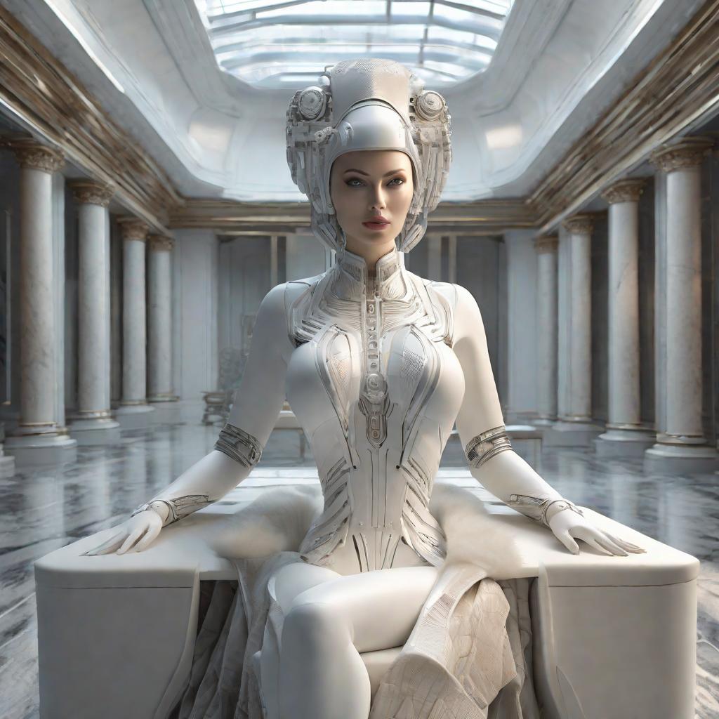  persona en su oficina, statue made of marble, futuristic cybernetic, transhumanism, full body shot, perfect symmetrical body, perfect symmetrical face, hyper realistic, hyper detailed, by johannen voss, by peter kemp, by monia merlo, by michelangelo, octane render, blender, 8 k hyperrealistic, full body, detailed clothing, highly detailed, cinematic lighting, stunningly beautiful, intricate, sharp focus, f/1. 8, 85mm, (centered image composition), (professionally color graded), ((bright soft diffused light)), volumetric fog, trending on instagram, trending on tumblr, HDR 4K, 8K