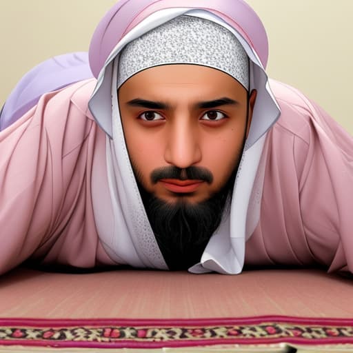  Muslim man prostrating (face not showing)