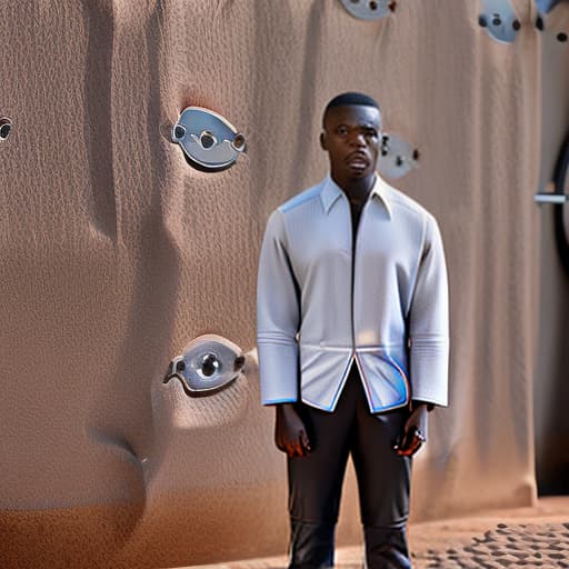  un chaman africain hyperrealistic, full body, detailed clothing, highly detailed, cinematic lighting, stunningly beautiful, intricate, sharp focus, f/1. 8, 85mm, (centered image composition), (professionally color graded), ((bright soft diffused light)), volumetric fog, trending on instagram, trending on tumblr, HDR 4K, 8K