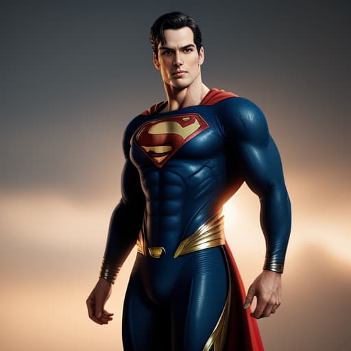  Superman hyperrealistic, full body, detailed clothing, highly detailed, cinematic lighting, stunningly beautiful, intricate, sharp focus, f/1. 8, 85mm, (centered image composition), (professionally color graded), ((bright soft diffused light)), volumetric fog, trending on instagram, trending on tumblr, HDR 4K, 8K