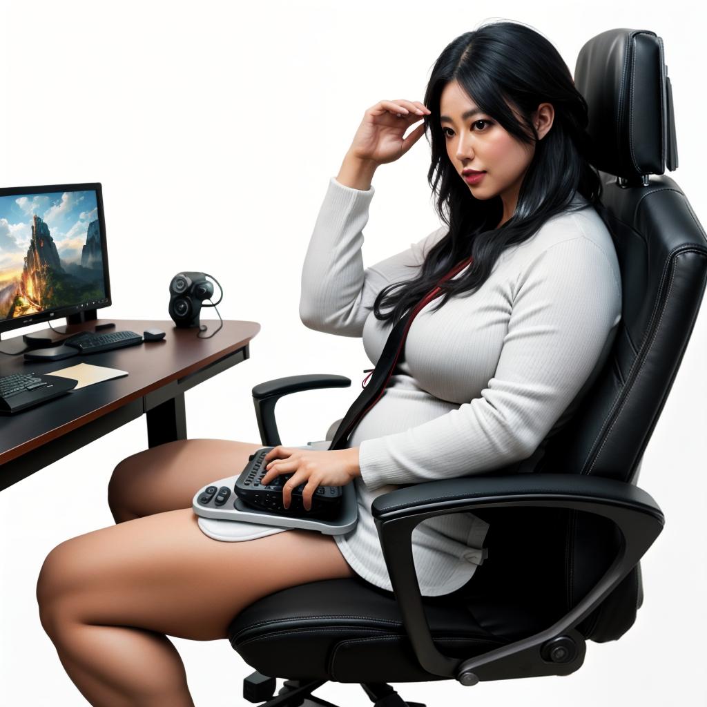  raccoon sitting in gaming chair front a computer on desktop, ((semi anthropomorphic)),(full body), tail, belly, sitting, fat, (chubby), (((white background))), solo, desktop, gaming chair, side view,  [[[clothes]]] hyperrealistic, full body, detailed clothing, highly detailed, cinematic lighting, stunningly beautiful, intricate, sharp focus, f/1. 8, 85mm, (centered image composition), (professionally color graded), ((bright soft diffused light)), volumetric fog, trending on instagram, trending on tumblr, HDR 4K, 8K