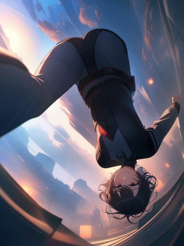  (solo,girl,happy smile,upside down,handstand,balancing),pants style,, masterpiece, best quality,8k,ultra detailed,high resolution,an extremely delicate and beautiful,hyper detail hyperrealistic, full body, detailed clothing, highly detailed, cinematic lighting, stunningly beautiful, intricate, sharp focus, f/1. 8, 85mm, (centered image composition), (professionally color graded), ((bright soft diffused light)), volumetric fog, trending on instagram, trending on tumblr, HDR 4K, 8K