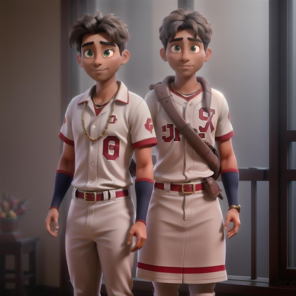  Indians baseball hyperrealistic, full body, detailed clothing, highly detailed, cinematic lighting, stunningly beautiful, intricate, sharp focus, f/1. 8, 85mm, (centered image composition), (professionally color graded), ((bright soft diffused light)), volumetric fog, trending on instagram, trending on tumblr, HDR 4K, 8K