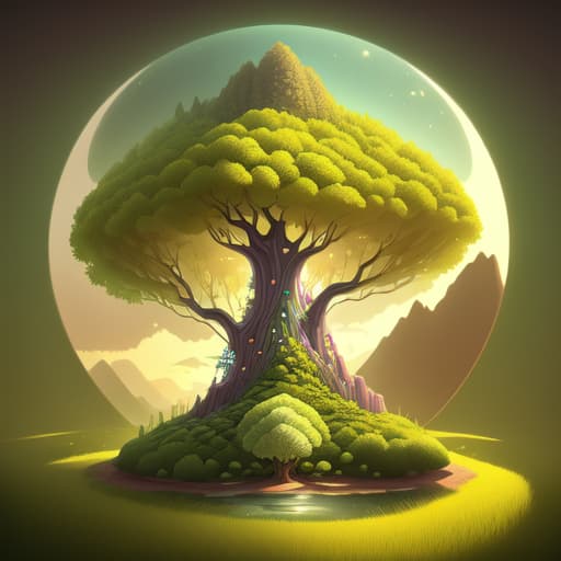 in OliDisco style a sprouting tree