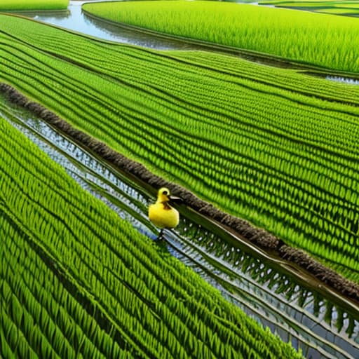  Rice field duck,