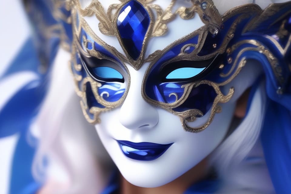  (close up of mask only)(mask for masquerade)(nice mask)(beautiful blue eyes)8k,high quality,masterpiece