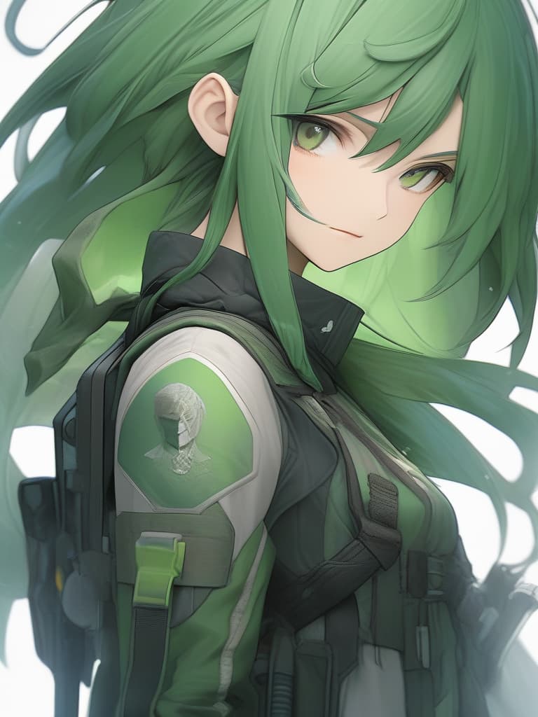  Green hair character Big Boss, masterpiece, best quality,8k,ultra detailed,high resolution,an extremely delicate and beautiful,hyper detail