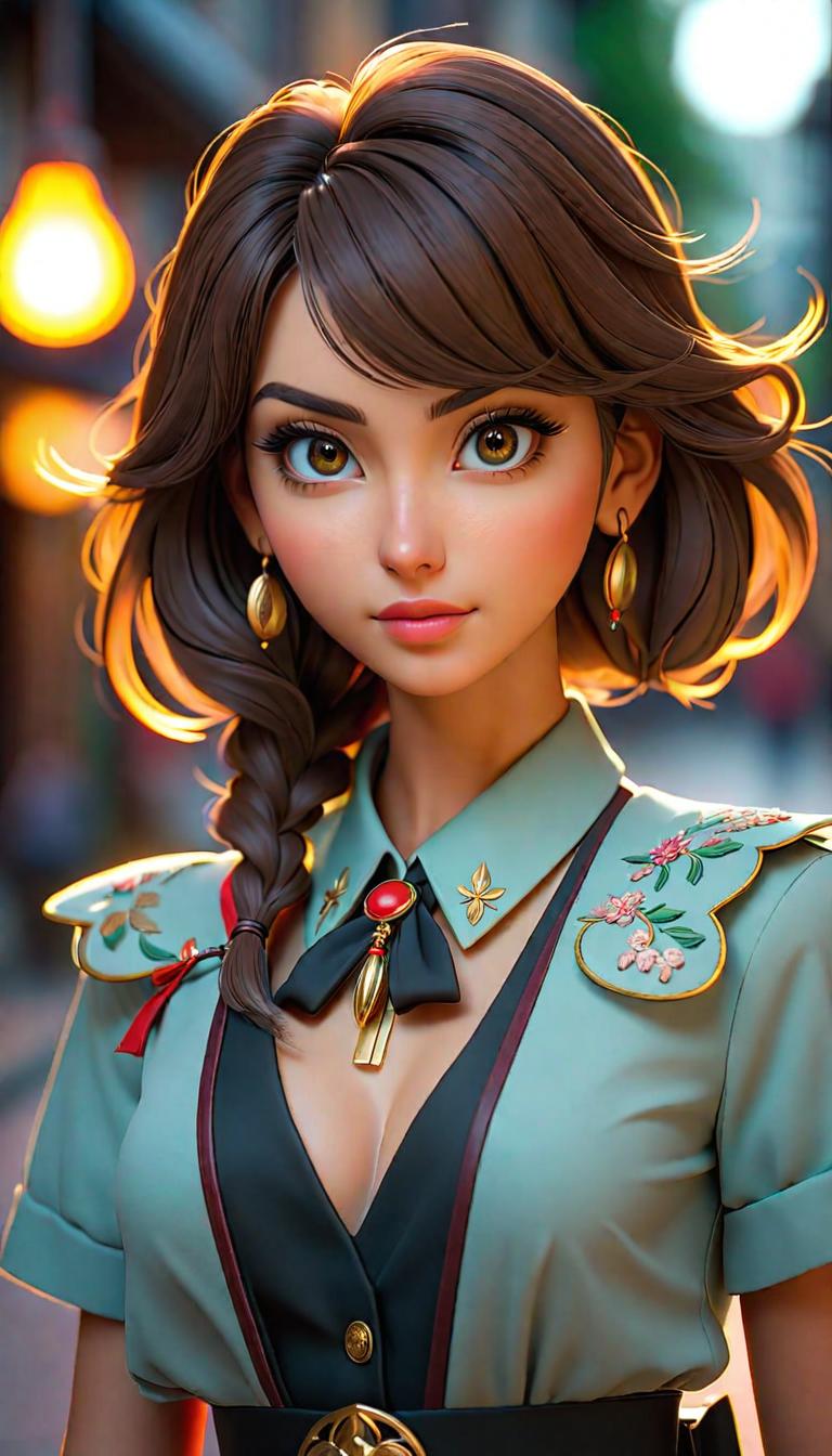  Professional 3D model of Anime girl . Rendered with Octane, the model is highly detailed,dramatic lighting. hyperrealistic, full body, detailed clothing, highly detailed, cinematic lighting, stunningly beautiful, intricate, sharp focus, f/1. 8, 85mm, (centered image composition), (professionally color graded), ((bright soft diffused light)), volumetric fog, trending on instagram, trending on tumblr, HDR 4K, 8K