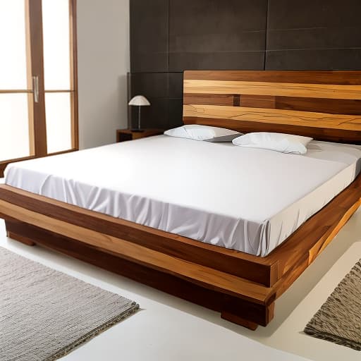  hermosa cama construida en madera