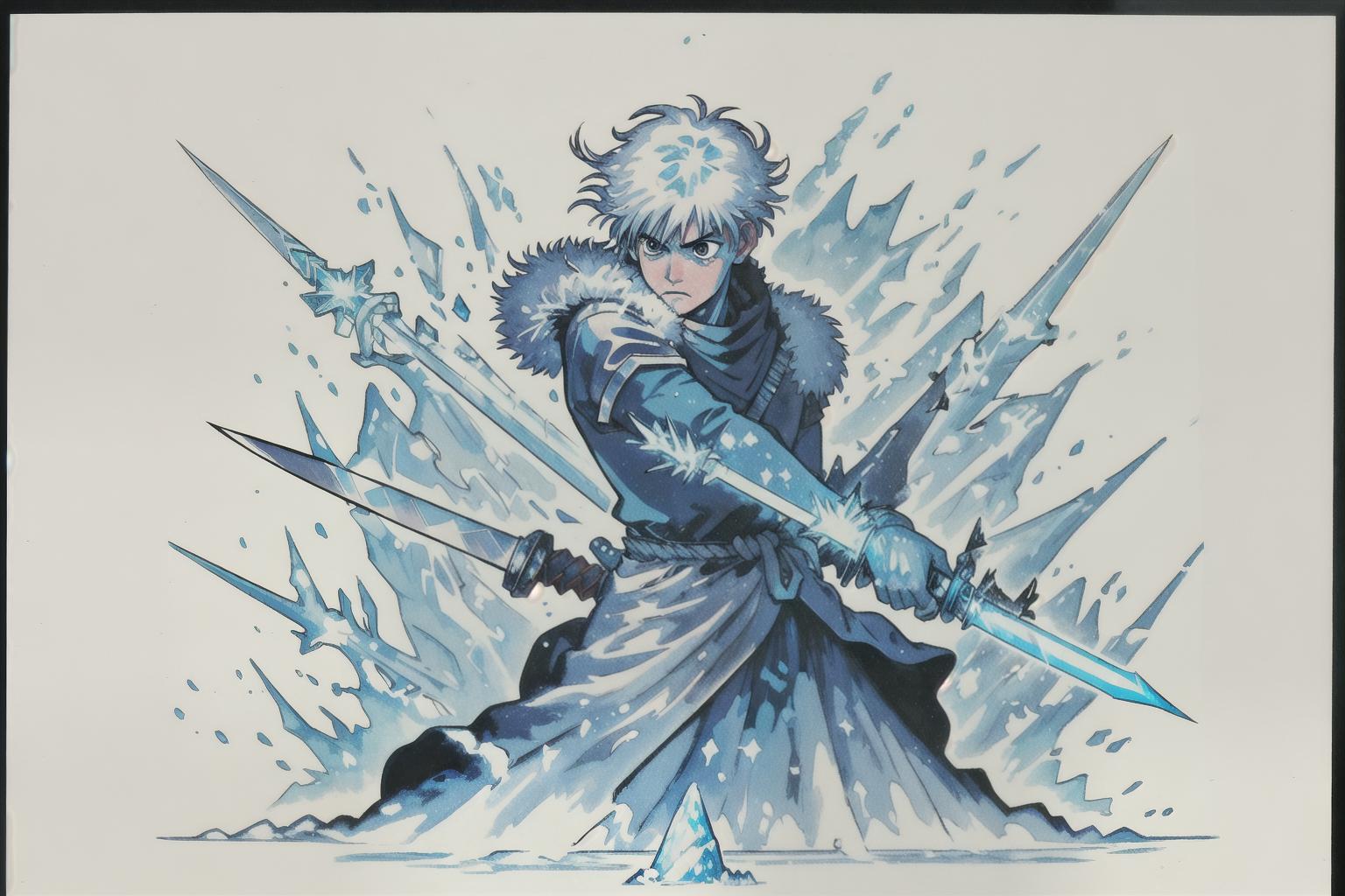  a ice sword, frost, 1980 anime