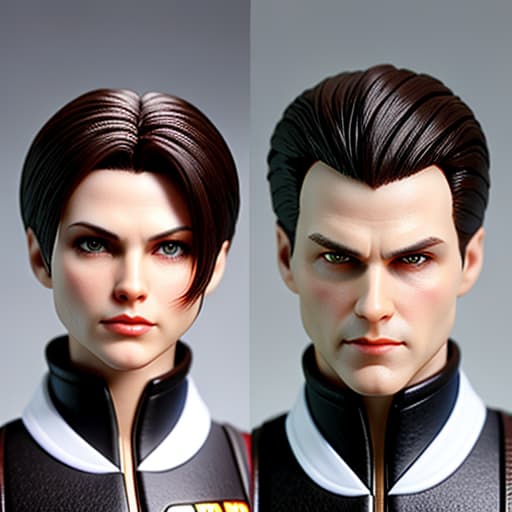  Resident Evil 1 Older-Young Widow's Peak-Combed Back To Front Dark Brown Haired Albert Wesker Male Action Figure