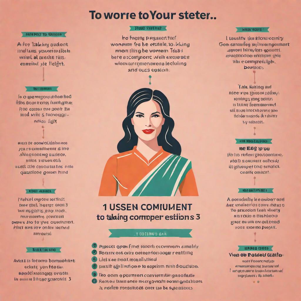  Create an informative poster with friendly and approachable design that visualizes the following tips for talking to women: 1. Be Yourself. 2. Listen Actively. 3. Find Common Interests. 4. Respect Boundaries. 5. Use Open-Ended Questions. 6. Be Positive and Light-Hearted. 7. Mind Your Body Language. 8. Practice. 9. Compliment Genuinely. 10. Be Confident, Not Arrogant. hyperrealistic, full body, detailed clothing, highly detailed, cinematic lighting, stunningly beautiful, intricate, sharp focus, f/1. 8, 85mm, (centered image composition), (professionally color graded), ((bright soft diffused light)), volumetric fog, trending on instagram, trending on tumblr, HDR 4K, 8K