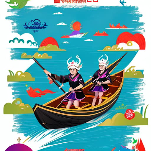  Help me design a Dragon Boat Festival poster,