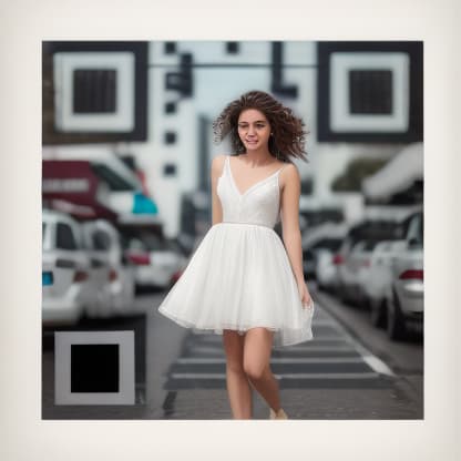  girl,white dress, modern style, RAW photo, subject, 8k uhd, dslr, soft lighting, high quality, film grain, Fujifilm XT3, null, <lora:more details:1.5>