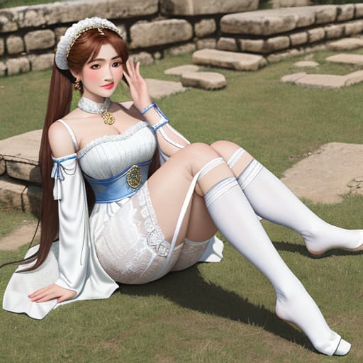  Ancient women wore white stockings