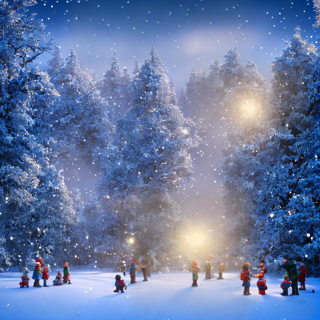  This masterpiece showcases a high detailed, ultra-detailed, 8k resolution Christmas poster. The main subject of the scene is a group of children ((building a snowman)) in a snow-covered park. The children are ((wearing colorful winter clothes)) and their joyful expressions are highlighted by the ((glowing evening light)). In the background, there is a ((festive Christmas tree)) adorned with sparkling ornaments and colorful lights. The snowflakes falling gently from the sky add a magical touch to the scene. hyperrealistic, full body, detailed clothing, highly detailed, cinematic lighting, stunningly beautiful, intricate, sharp focus, f/1. 8, 85mm, (centered image composition), (professionally color graded), ((bright soft diffused light)), volumetric fog, trending on instagram, trending on tumblr, HDR 4K, 8K