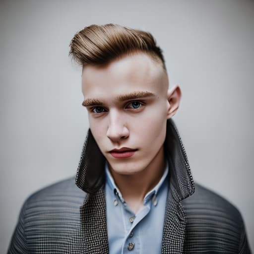 portrait+ style russian homosexual queer twink blonde very cute dude face