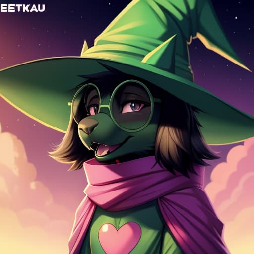  By desertkaiju, Ralsei, Deltarune, open eyes, digital art, masterpiece, 4k, fine details,