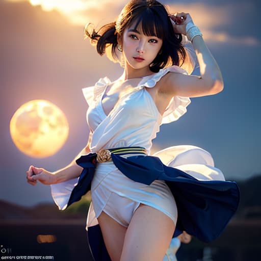  Sailor Moon, (Masterpiece, BestQuality:1.3), (ultra detailed:1.2), (hyperrealistic:1.3), (RAW photo:1.2),High detail RAW color photo, professional photograph, (Photorealistic:1.4), (realistic:1.4), ,professional lighting, (japanese), beautiful face, (realistic face)