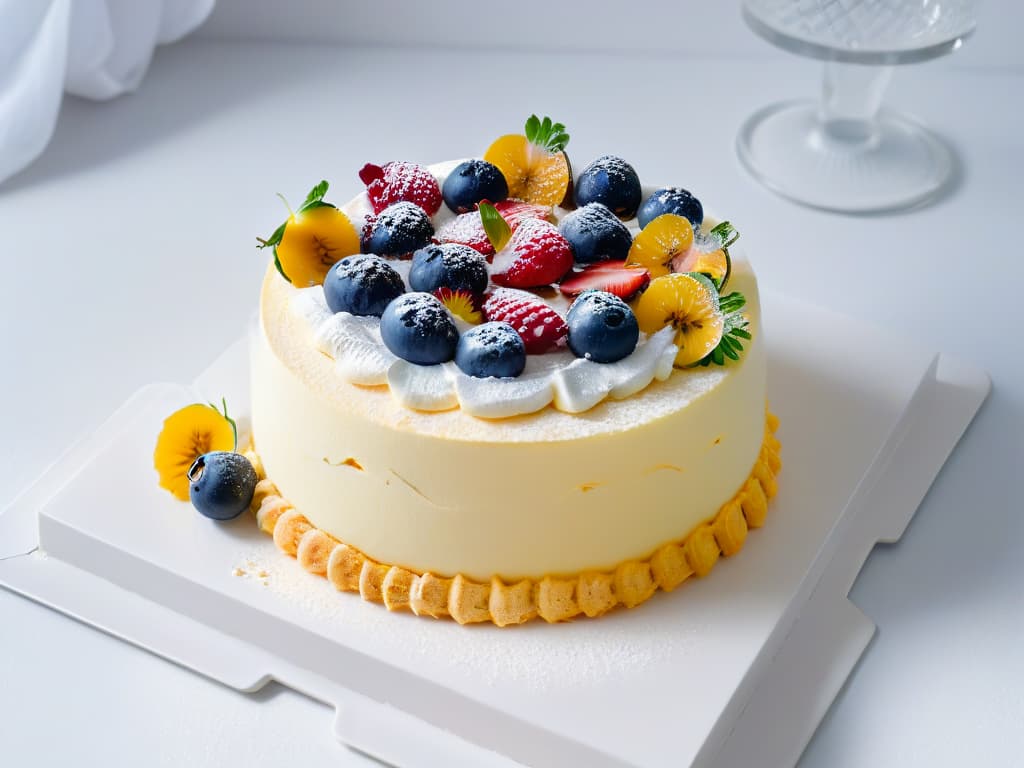  An ultradetailed image of a striking, minimalistic dessert platter inspired by Australian pastry trends. The platter includes a delicate pavlova with fresh berries, a golden lamington dusted with coconut flakes, a colorful slice of passionfruit sponge cake, and a modern twist on the classic Anzac biscuit. The desserts are elegantly arranged on a sleek, white plate with subtle shadows and highlights that emphasize their textures and flavors. The image captures the essence of Australian dessert innovation with a clean, sophisticated aesthetic perfect for a professional and inspiring article on current pastry trends. hyperrealistic, full body, detailed clothing, highly detailed, cinematic lighting, stunningly beautiful, intricate, sharp focus, f/1. 8, 85mm, (centered image composition), (professionally color graded), ((bright soft diffused light)), volumetric fog, trending on instagram, trending on tumblr, HDR 4K, 8K