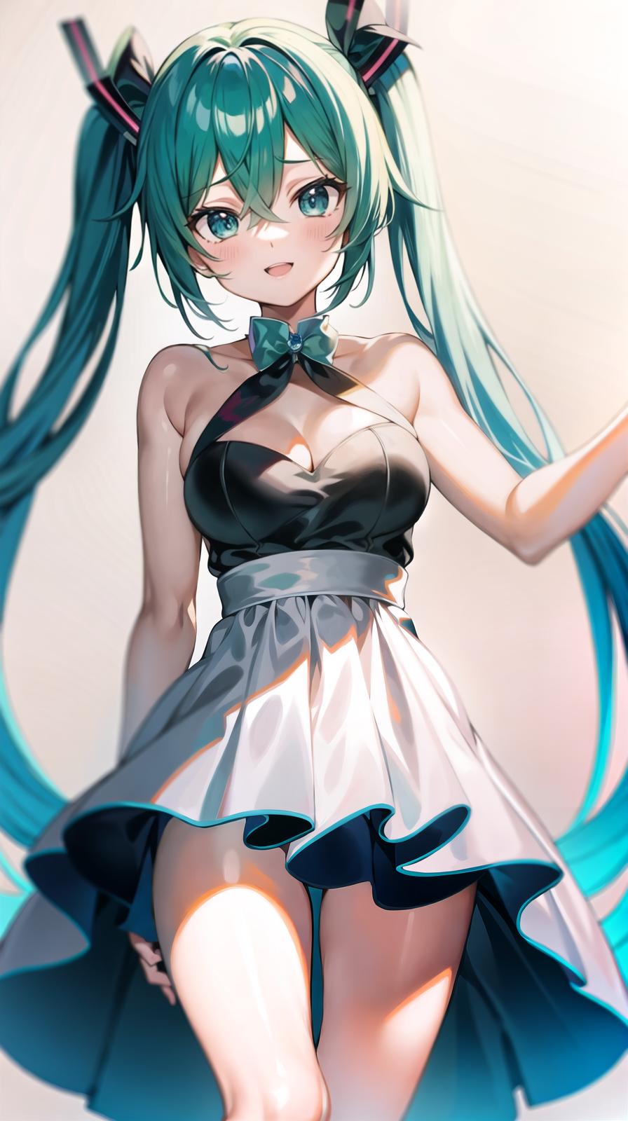  master piece , best quality,Miku Hatsune,sing,a鮮やかな衣装,ステージ