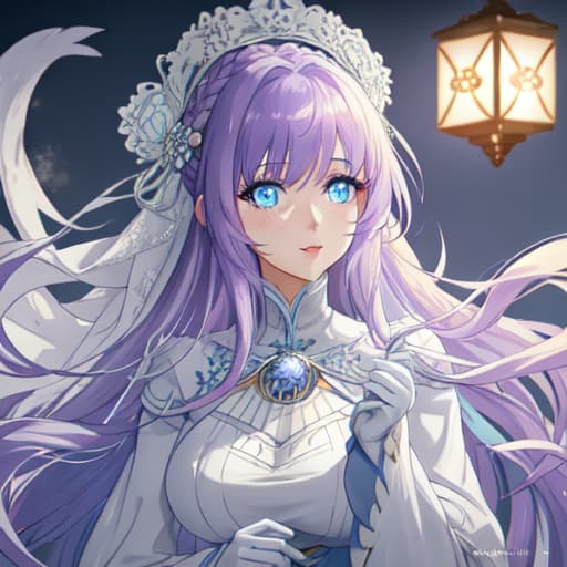  a girl manhua character with purple hair and bright soft blue eyes with white skin wearing noble dress hyperrealistic, full body, detailed clothing, highly detailed, cinematic lighting, stunningly beautiful, intricate, sharp focus, f/1. 8, 85mm, (centered image composition), (professionally color graded), ((bright soft diffused light)), volumetric fog, trending on instagram, trending on tumblr, HDR 4K, 8K