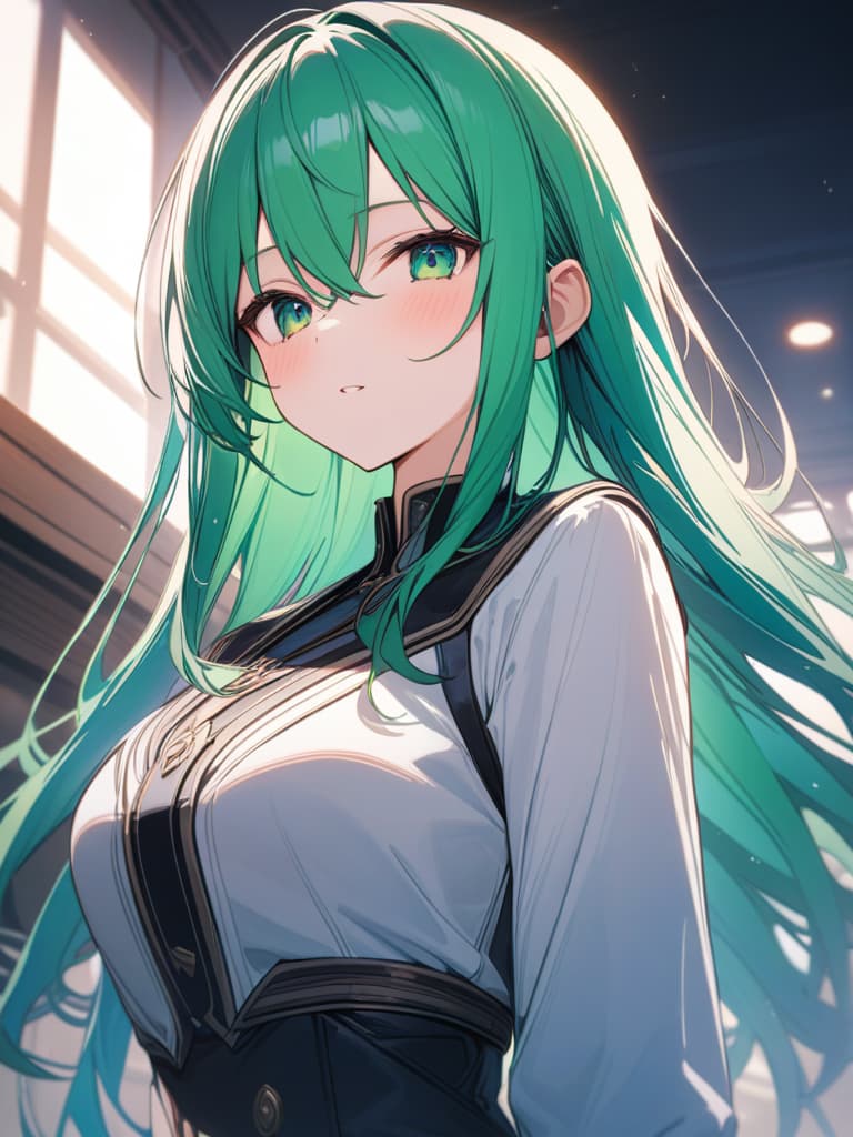  Green hair character star scholar, masterpiece, best quality,8k,ultra detailed,high resolution,an extremely delicate and beautiful,hyper detail