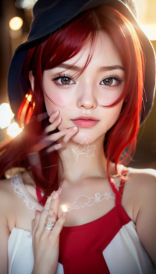  Red hair, cute, beautiful girl, (Masterpiece, BestQuality:1.3), (ultra detailed:1.2), (hyperrealistic:1.3), (RAW photo:1.2),High detail RAW color photo, professional photograph, (Photorealistic:1.4), (realistic:1.4), ,professional lighting, (japanese), beautiful face, (realistic face)