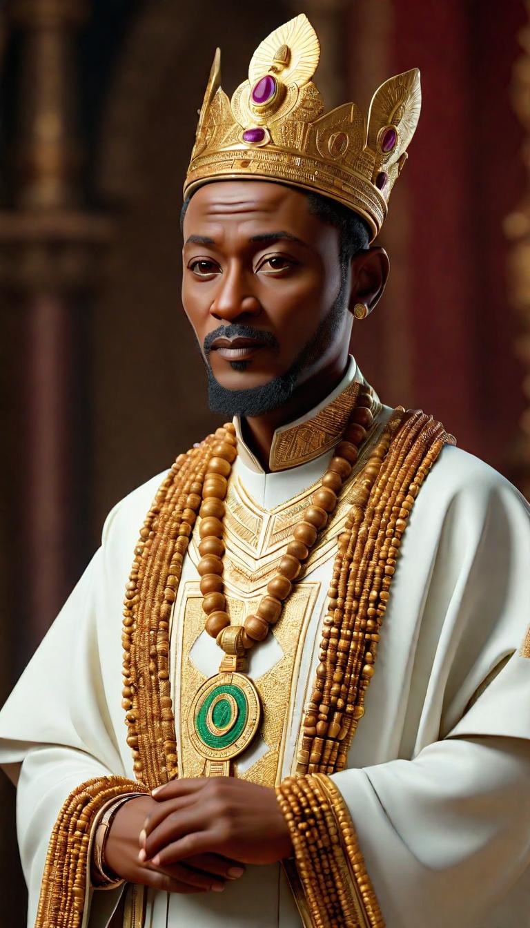  Professional 3D model of Sàngó Alaafin of oyo . Rendered with Octane, the model is highly detailed,dramatic lighting. hyperrealistic, full body, detailed clothing, highly detailed, cinematic lighting, stunningly beautiful, intricate, sharp focus, f/1. 8, 85mm, (centered image composition), (professionally color graded), ((bright soft diffused light)), volumetric fog, trending on instagram, trending on tumblr, HDR 4K, 8K