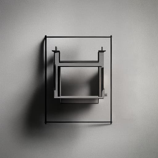 redshift style Minimalistic sculpture of mechanism for installation in a minimal house with materials