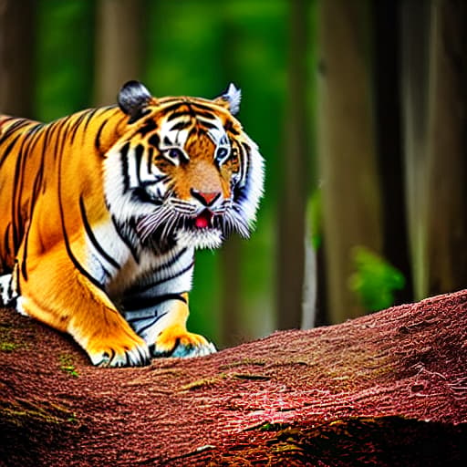  Wildlife photography of a fierce tiger in the forest