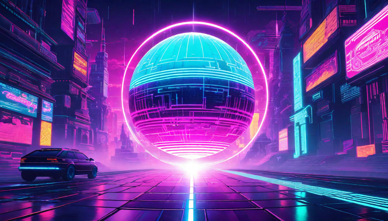  vaporwave,cyberpunk game style ethereal light radiating from a glowing orb, symbolizing immense power, swirling energy patterns, vibrant and brighteon, dystopian, futuristic, digital, vibrant, detailed, high contrast, reminiscent of cyberpunk genre video games,retro aesthetic, cyberpunk, vibrant, neon colors, vintage 80s and 90s style, highly detailed