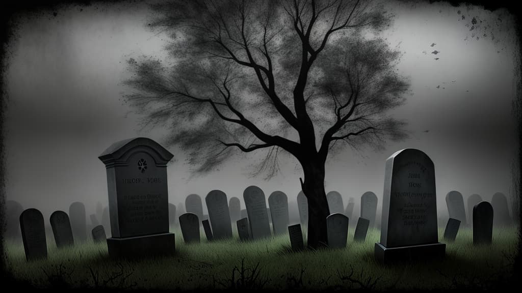  horor background with the grave