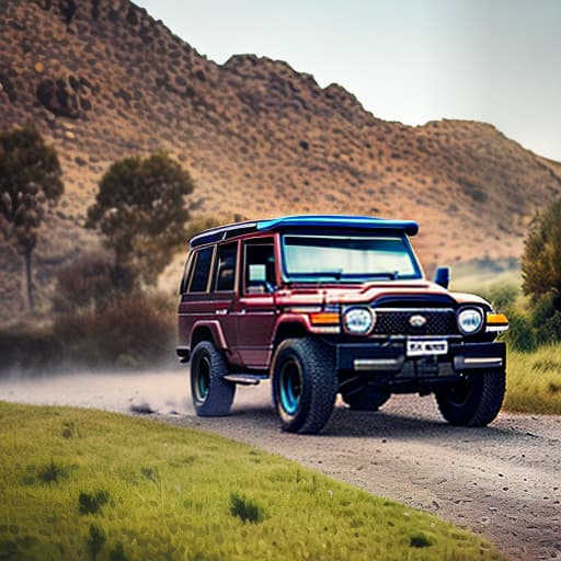 nvinkpunk Realistic Toyota Land Cruiser , 8k hyperrealistic, full body, detailed clothing, highly detailed, cinematic lighting, stunningly beautiful, intricate, sharp focus, f/1. 8, 85mm, (centered image composition), (professionally color graded), ((bright soft diffused light)), volumetric fog, trending on instagram, trending on tumblr, HDR 4K, 8K