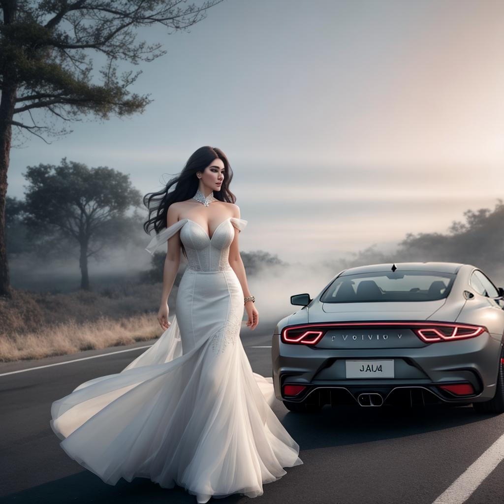  car hyperrealistic, full body, detailed clothing, highly detailed, cinematic lighting, stunningly beautiful, intricate, sharp focus, f/1. 8, 85mm, (centered image composition), (professionally color graded), ((bright soft diffused light)), volumetric fog, trending on instagram, trending on tumblr, HDR 4K, 8K