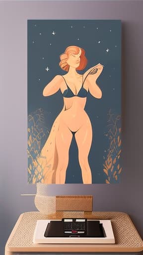  printdesign, in PrintDesign Style, lea Seydoux, naked tits and pussy, in the moonlight, under the stars, ((pubic hair)), close up