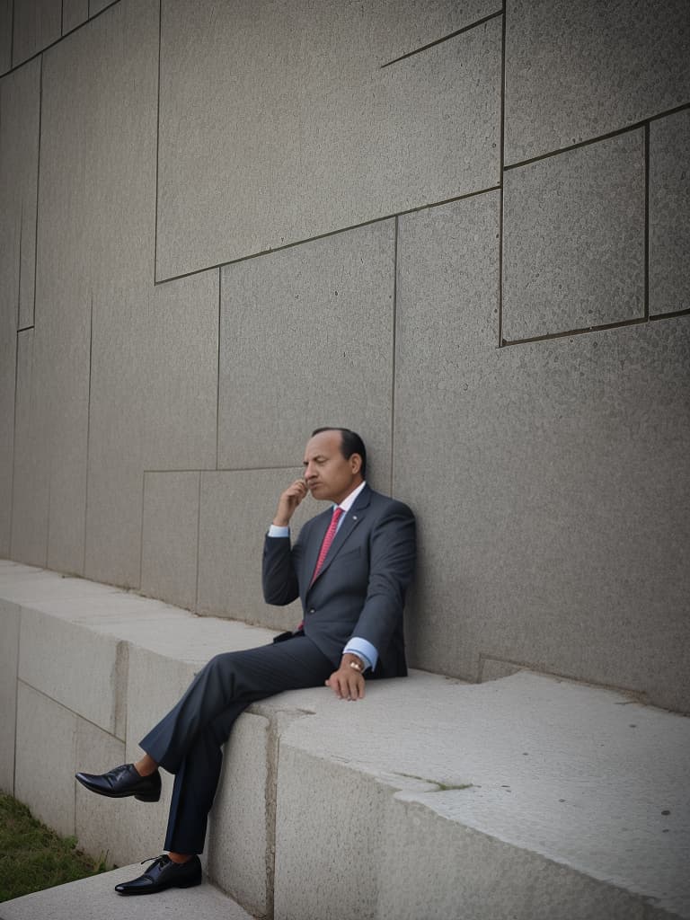  Photo of a thoughtful businessman THINKING IN ia