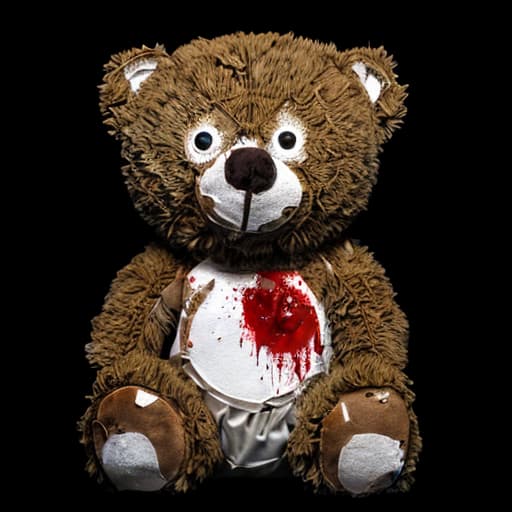  A bloody zombie bear, best quality, masterpiece