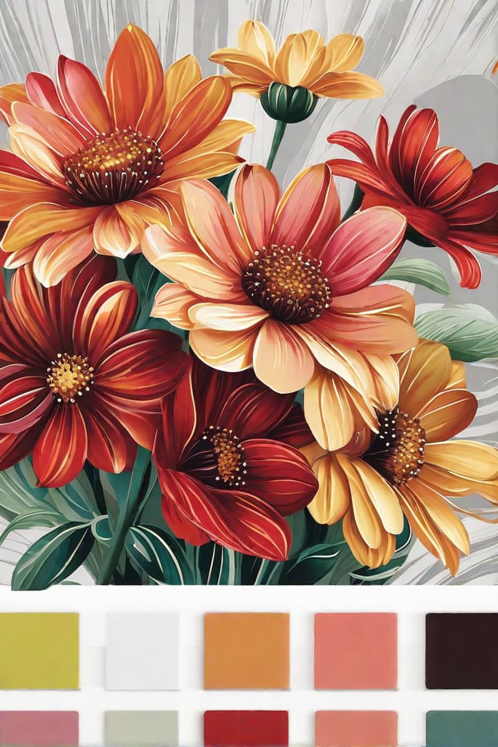  Express your creativity through digital painting. Transform the canvas with a palette of colors, blending and shading to create your own unique masterpiece:,flowers